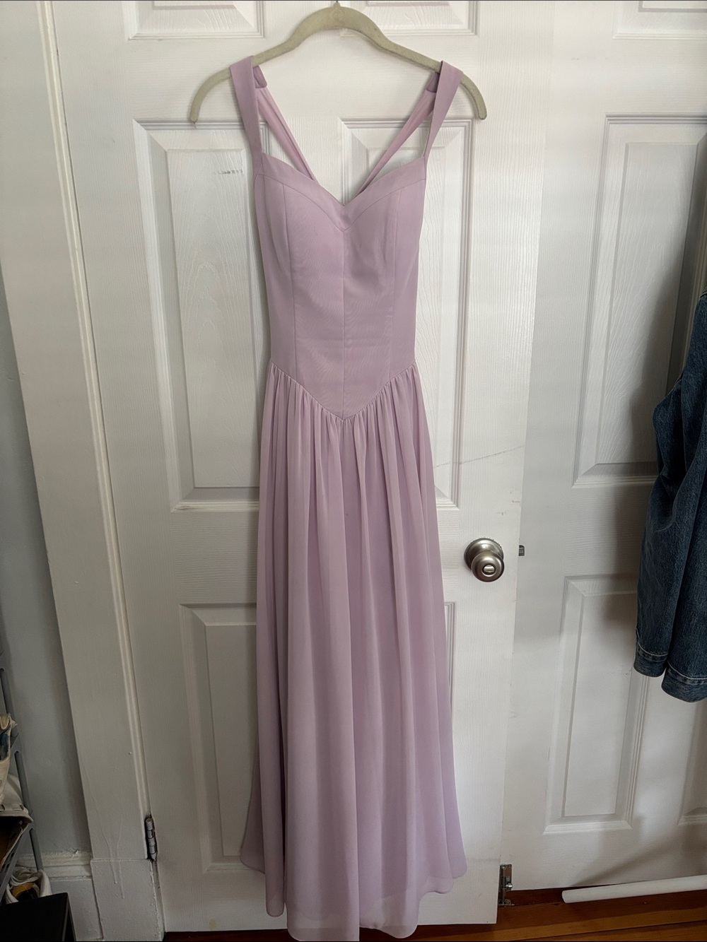 Lilac Sleeveless V-Neck Maxi Dress